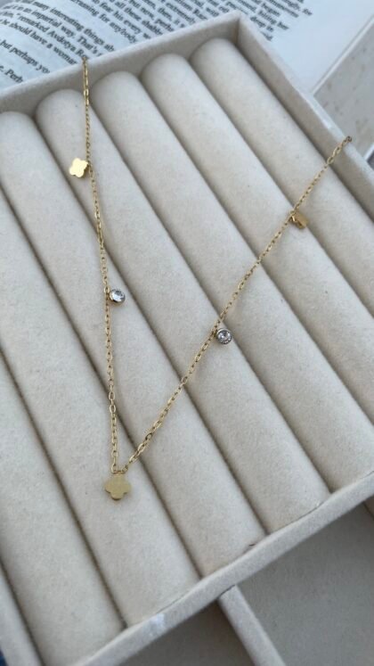 Golden Clover Elegance Necklace